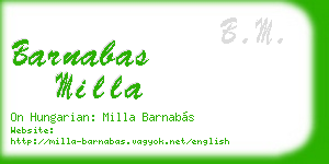 barnabas milla business card